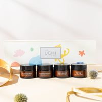 Mini Candle Gift Set packaging with four handcrafted artisan candles