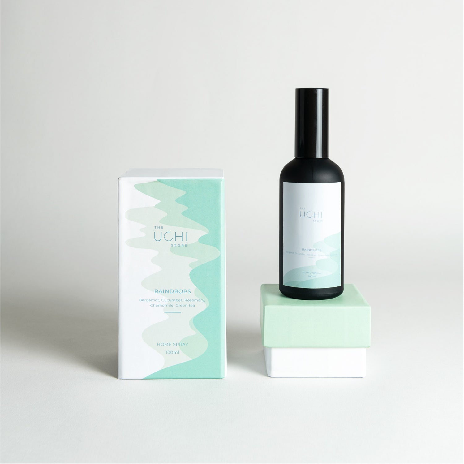 The Uchi Store Raindrops spray for a refreshing home fragrance